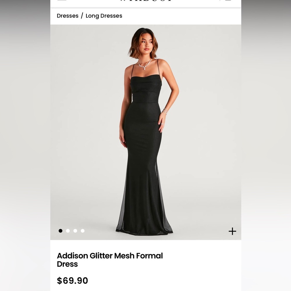Windsor Addison Glitter Mesh Formal Dress
